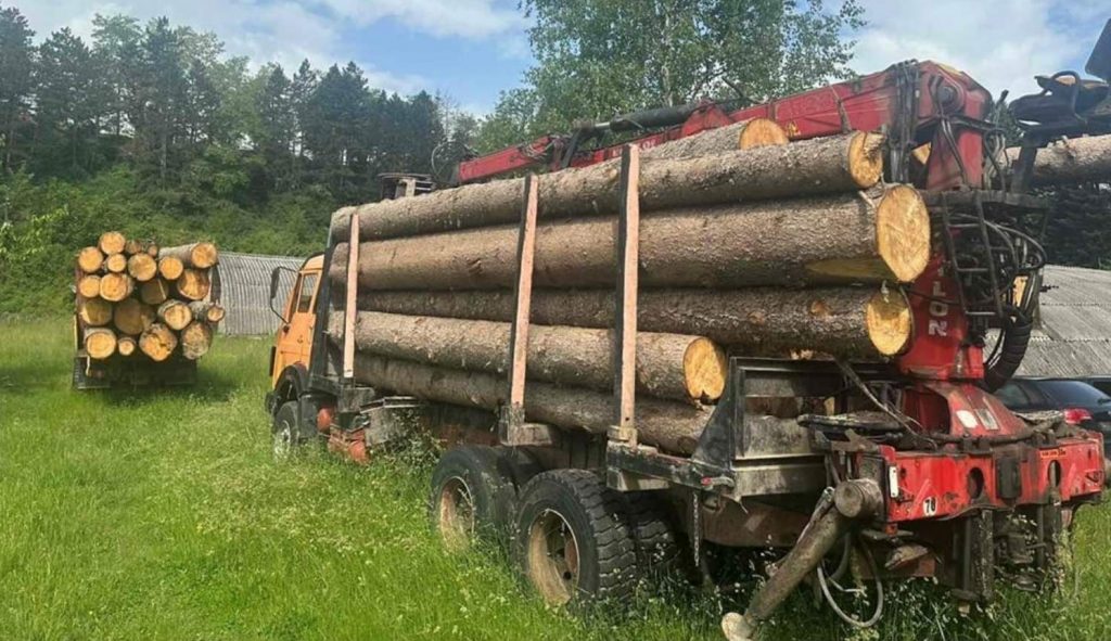 Zaplijenjena građa izvor: Uprava za gazdovanje šumama i lovištima